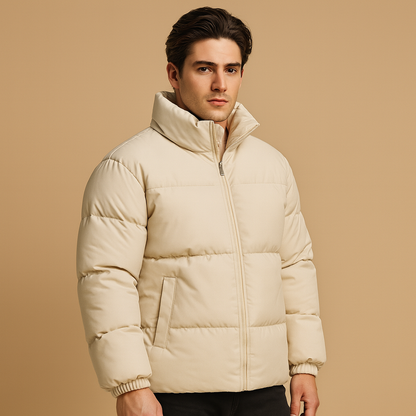 Thermal Men's Parka Jacket with High Neckline - VibreMode