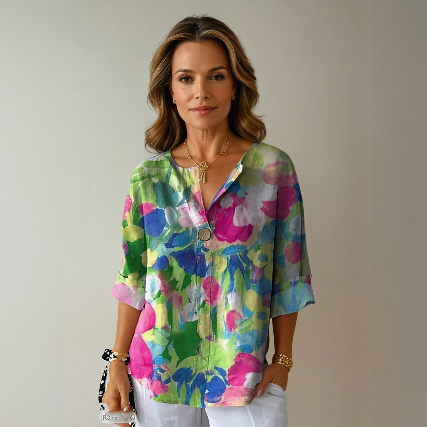Women's Colorful Print Blouse