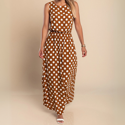Women's Polka Dot Maxi Dress