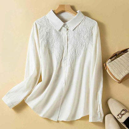 Breathable Cotton Blend Button Down Shirt
