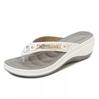 Women's Leather Sandals Arch Support Soft Cushion