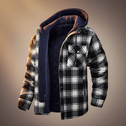 Classic Flannel Hooded Coat