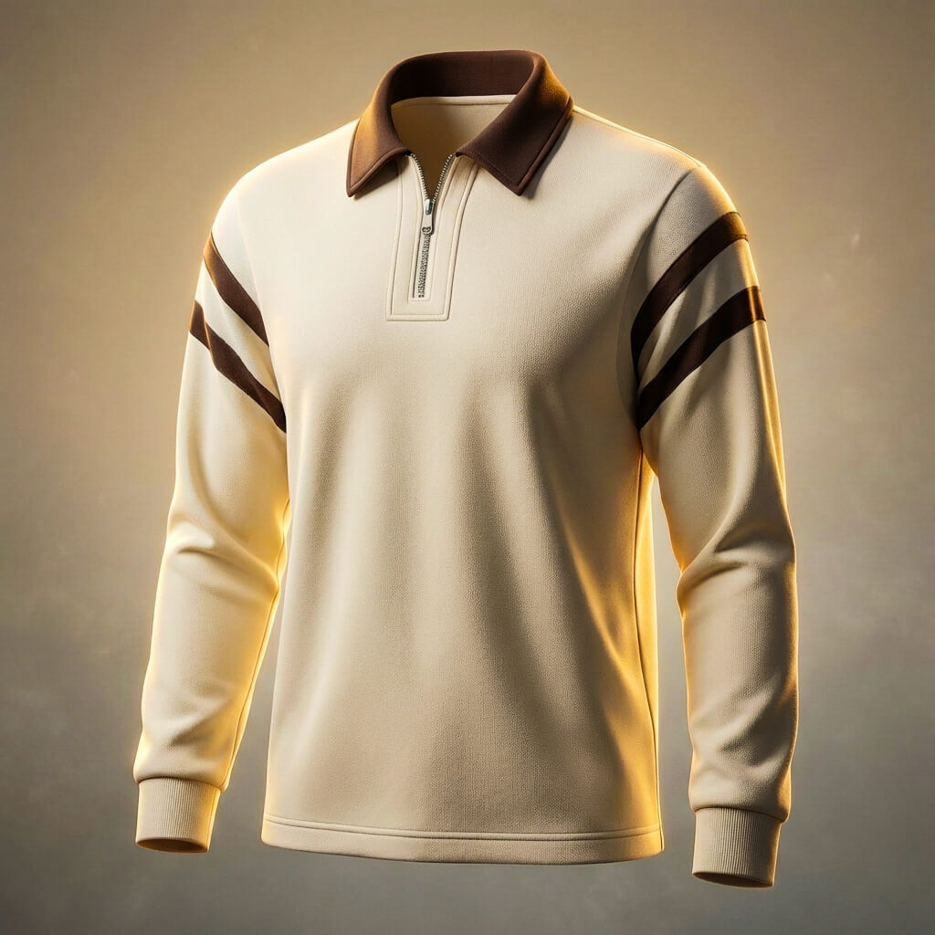 Classic Luxury Long Sleeve Polo Shirt