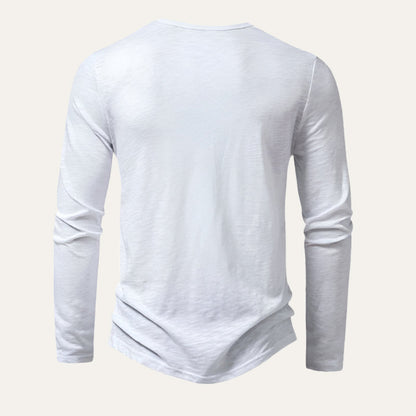 Men's Cotton Long Sleeve Polo Shirt