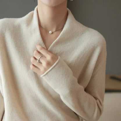 Women's Wrap Pullover V-Neck Relaxed Fit