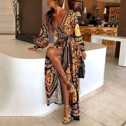Women's Bohemian Maxi Dress Flowy - VibreMode