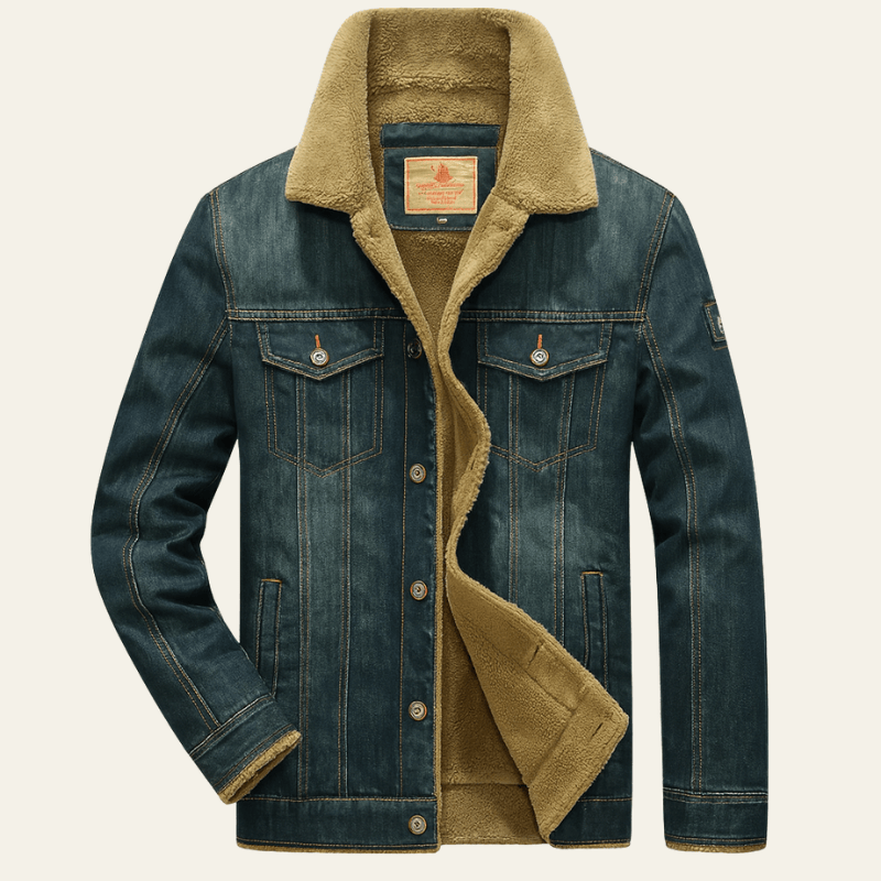 Men's Denim Button-Down Jacket