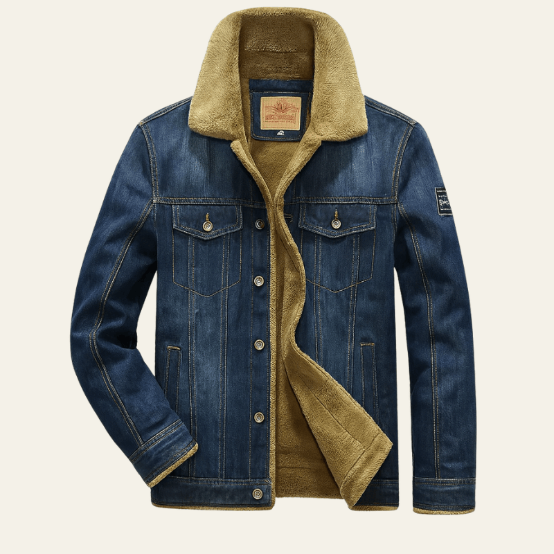 Men's Denim Button-Down Jacket