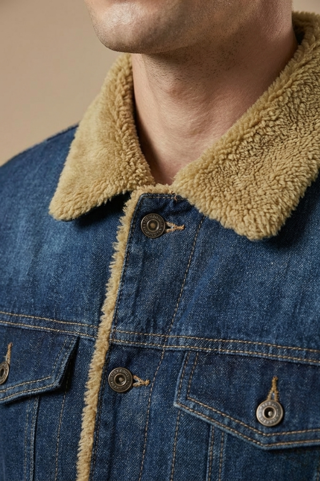 Men's Denim Button-Down Jacket