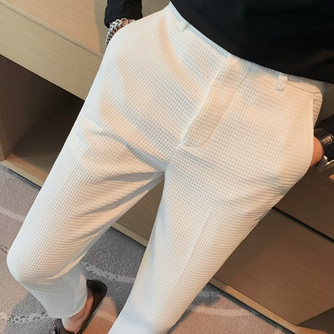 Image of Willard | Men's Slim Fit Textured Dress Pants