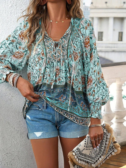 Image of Willow | Women's Long Sleeve Floral Blouse