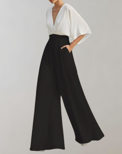 Women's Wide Leg Jumpsuit Two Piece Set