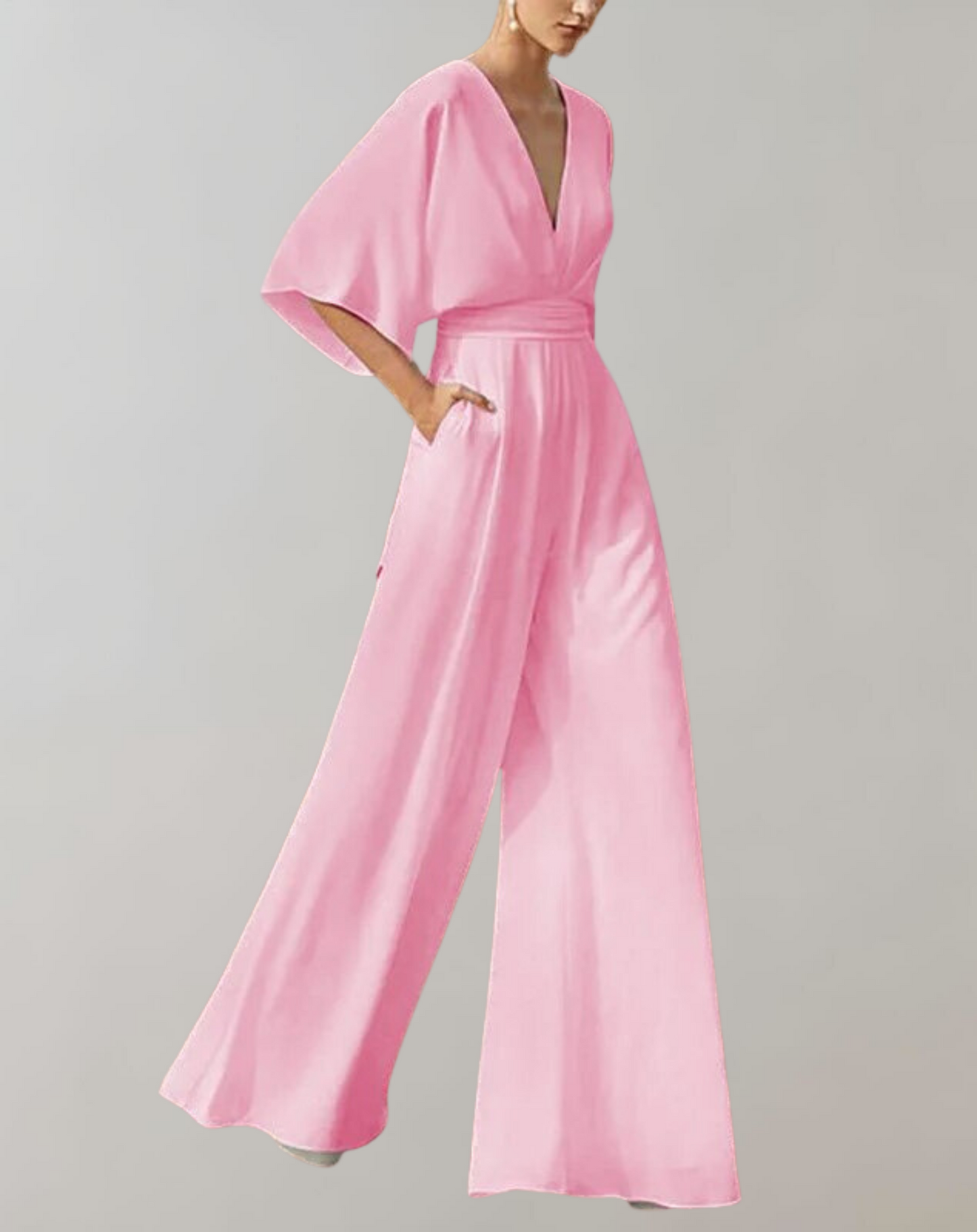 Women's Wide Leg Jumpsuit Two Piece Set