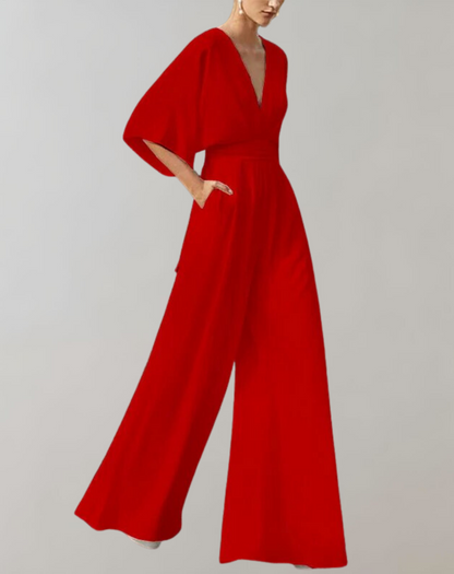 Women's Wide Leg Jumpsuit Two Piece Set
