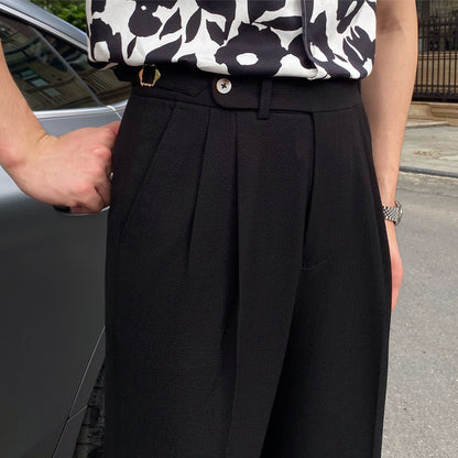 Image of Wilson | Men's Pleated High-Waisted Tapered Dress Pants