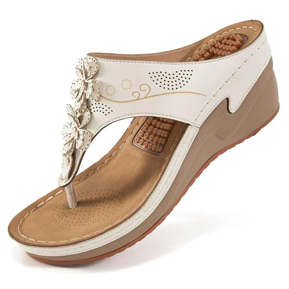 Comfortable Arch Support Wedge Thong Sandals