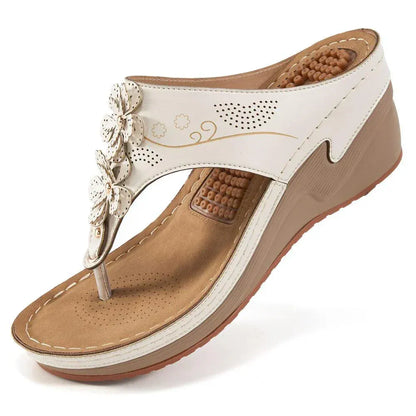 Comfortable Arch Support Wedge Thong Sandals