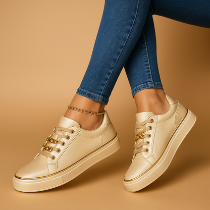 Ladies Silver Accent Running Shoes