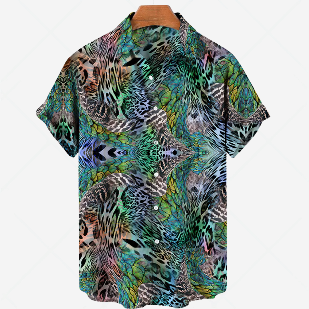 Casual Short Sleeve Printed Shirt - VibreMode