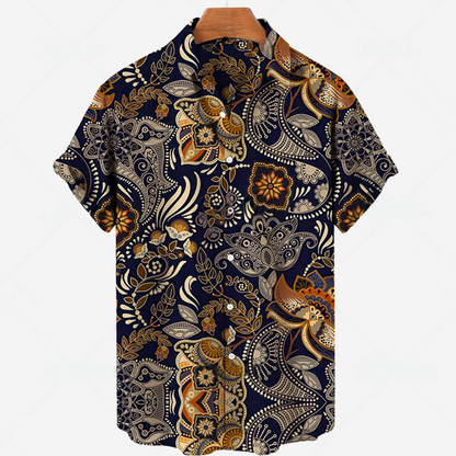 Casual Short Sleeve Printed Shirt