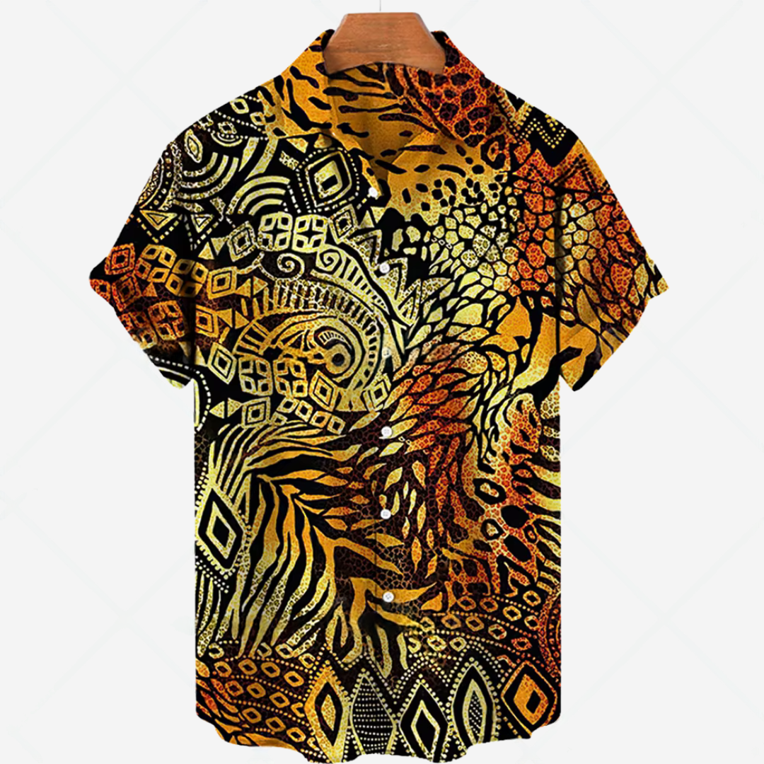 Casual Short Sleeve Printed Shirt