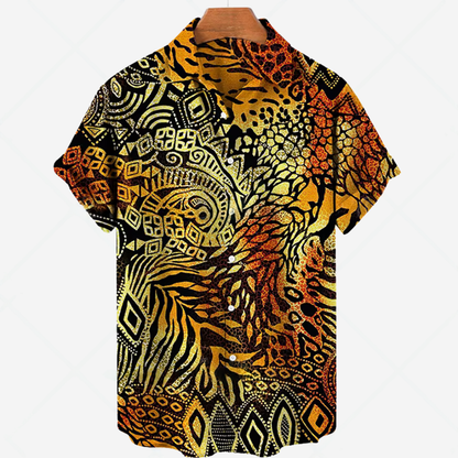 Casual Short Sleeve Printed Shirt