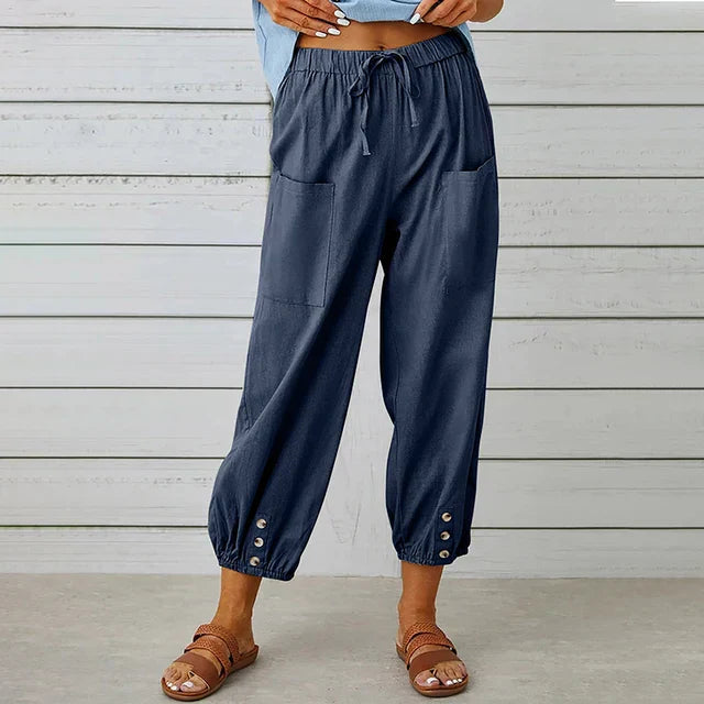 Women's Linen Comfort Pants - VibreMode