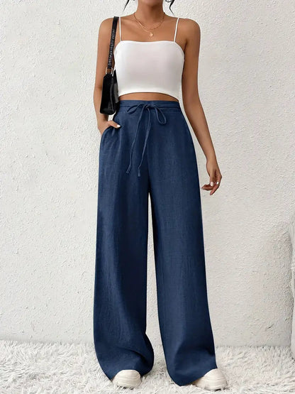 Image of Women's High-Waisted Wide Leg Pants