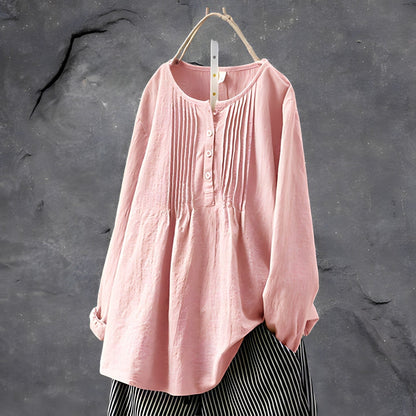 Image of Women's Long-Sleeve Peplum Blouse