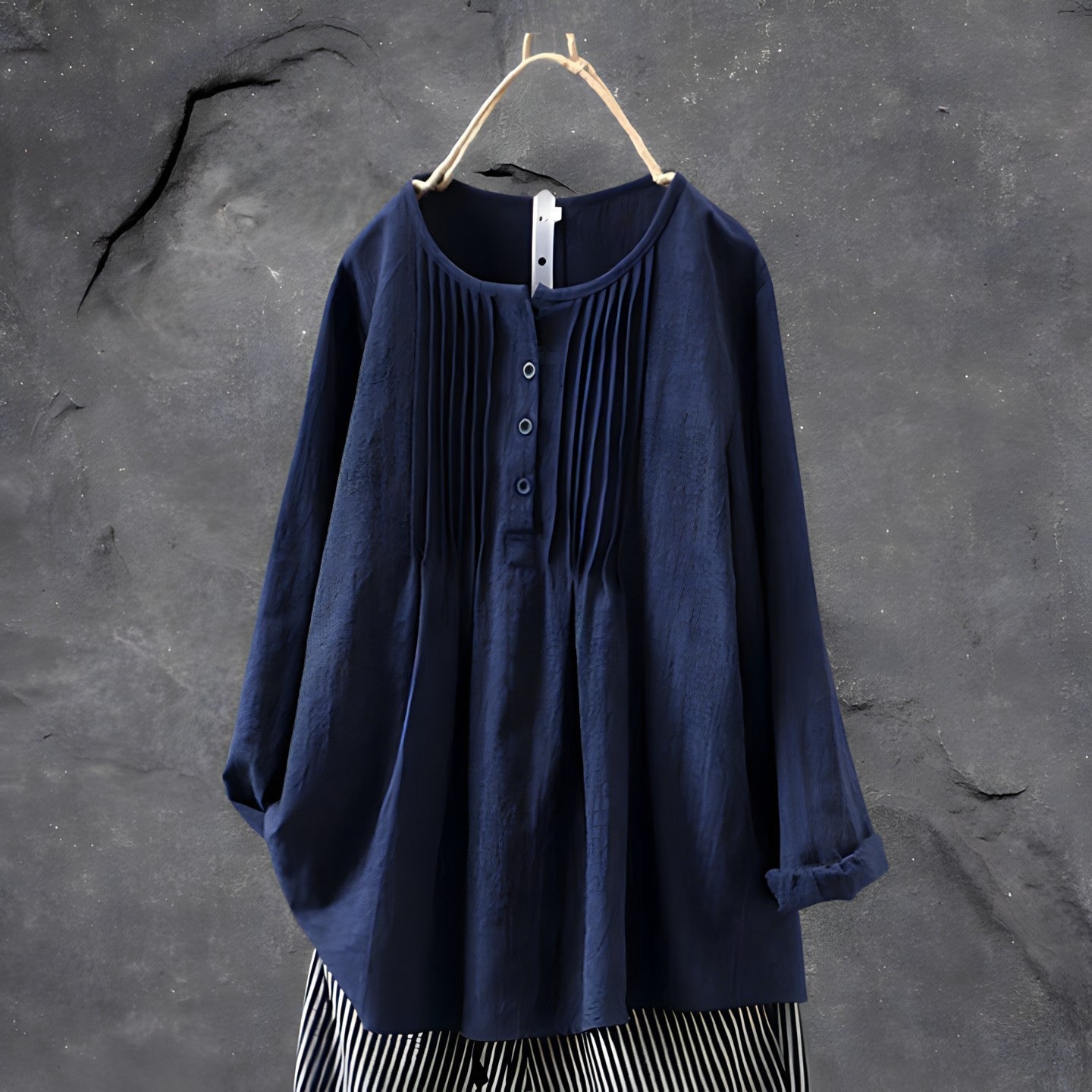 Image of Women's Long-Sleeve Peplum Blouse