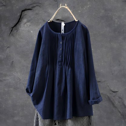 Image of Women's Long-Sleeve Peplum Blouse