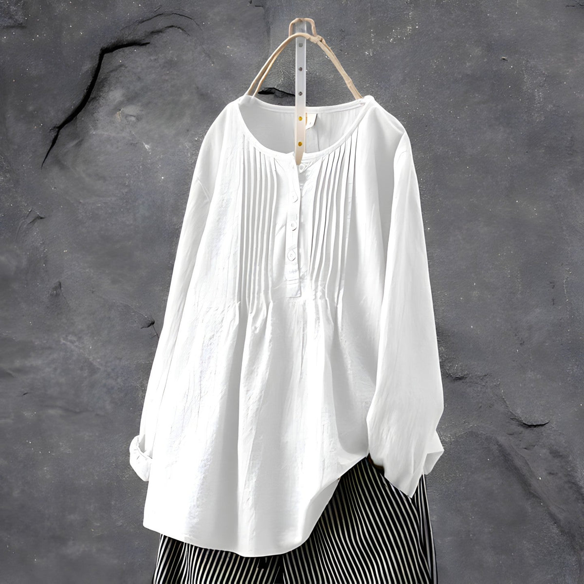 Image of Women's Long-Sleeve Peplum Blouse