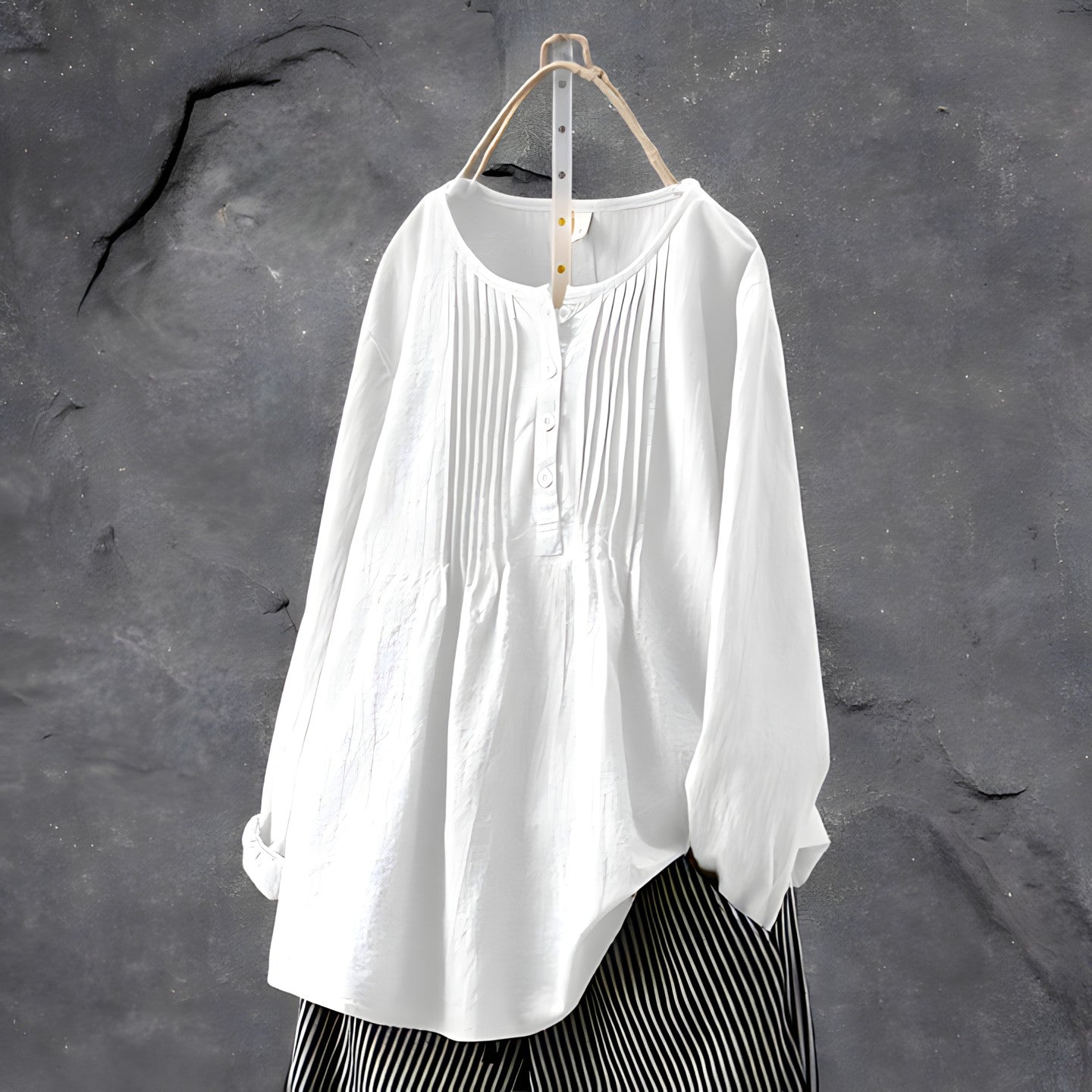 Image of Women's Long-Sleeve Peplum Blouse
