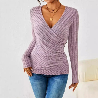 Image of Women's Long Sleeve Wrap Blouse