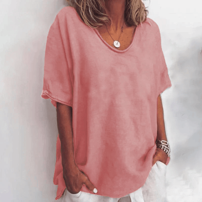 Image of Women's Oversized Short Sleeve Blouse