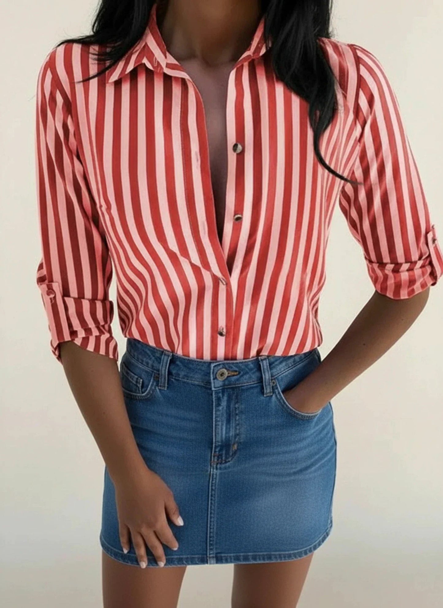 Chic Vertical Striped Summer Top for Women