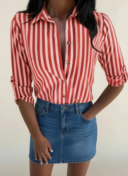 Chic Vertical Striped Summer Top for Women