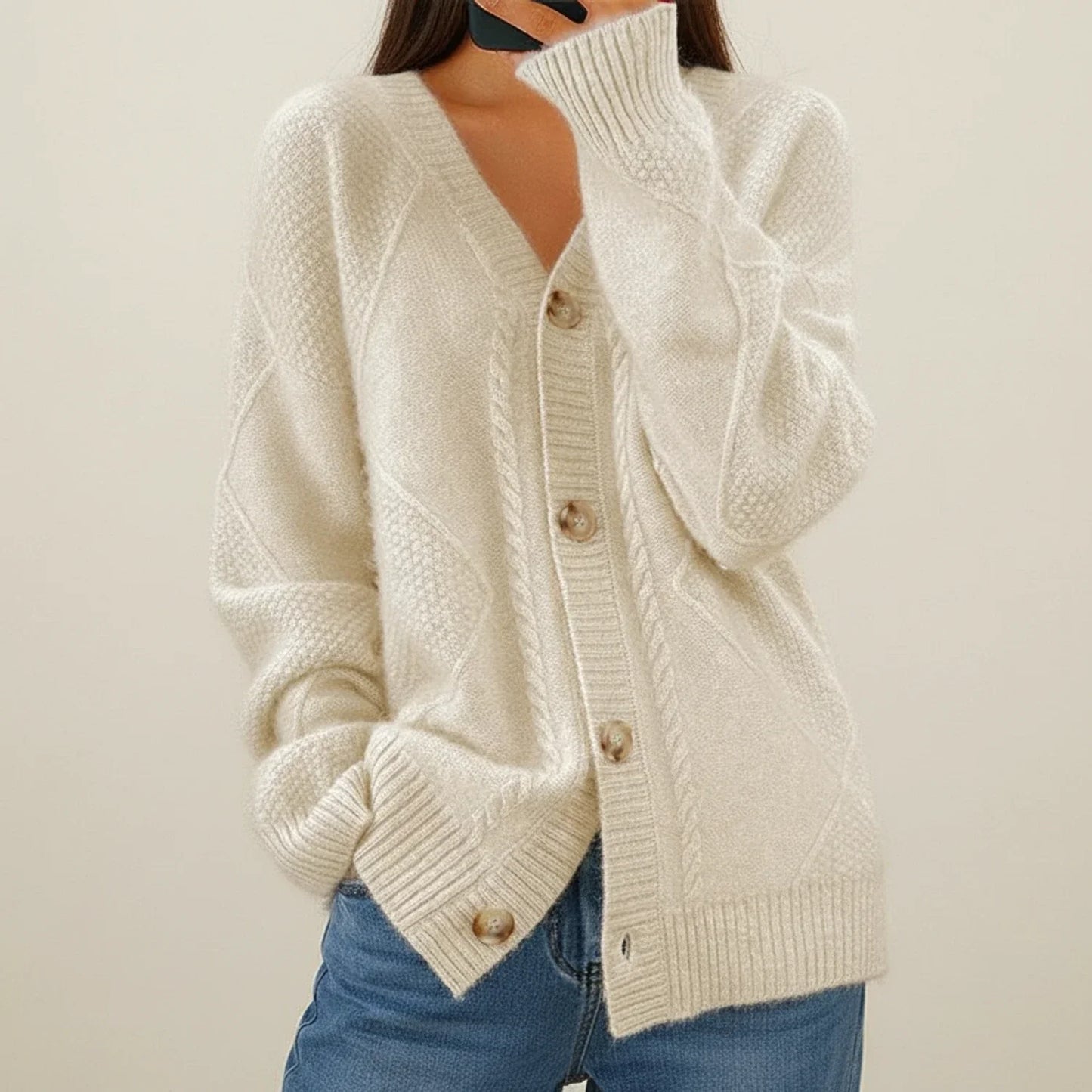 Classic Ladies Open Front Spring Cardigan