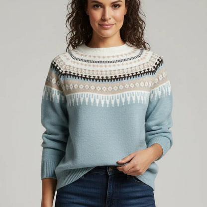 Chic Ladies Floral Knit Sweater - VibreMode
