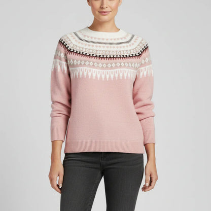 Chic Ladies Floral Knit Sweater