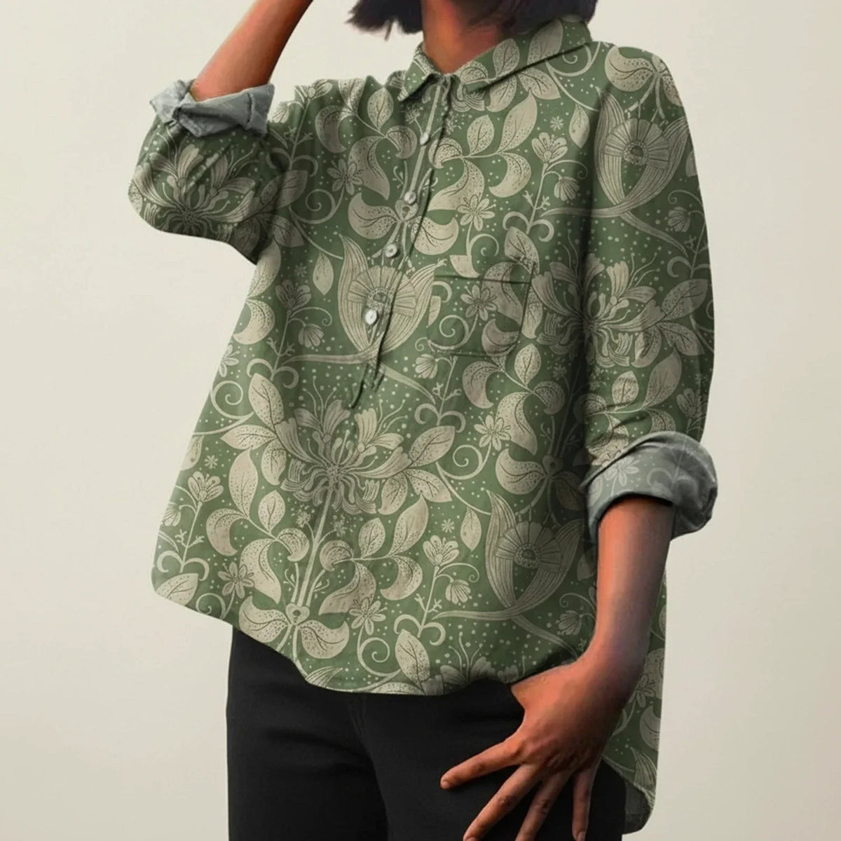 Pretty Floral Women's Summer Blouse Top - VibreMode