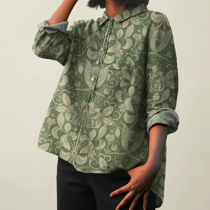 Pretty Floral Women's Summer Blouse Top - VibreMode