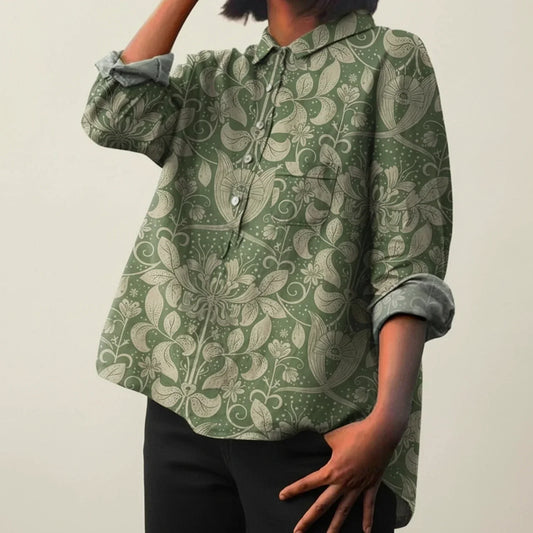 Pretty Floral Women's Summer Blouse Top - VibreMode