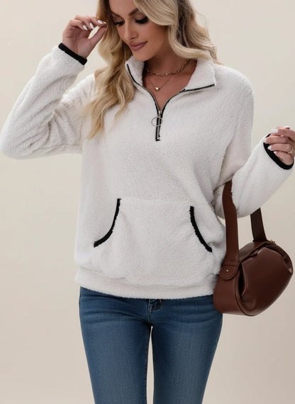 Ladies Lightweight Zipper Sweater