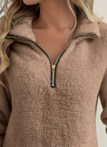 Ladies Lightweight Zipper Sweater