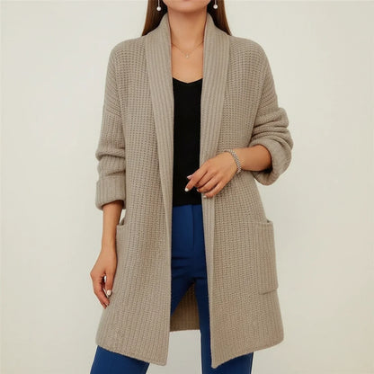 Ella | Ladies Lightweight Open Cardigan Sweater - VibreMode