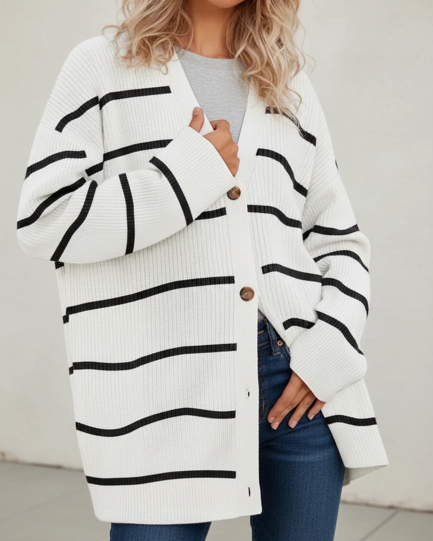 Casual Open Front Women's Spring Cardigan Sweater - VibreMode