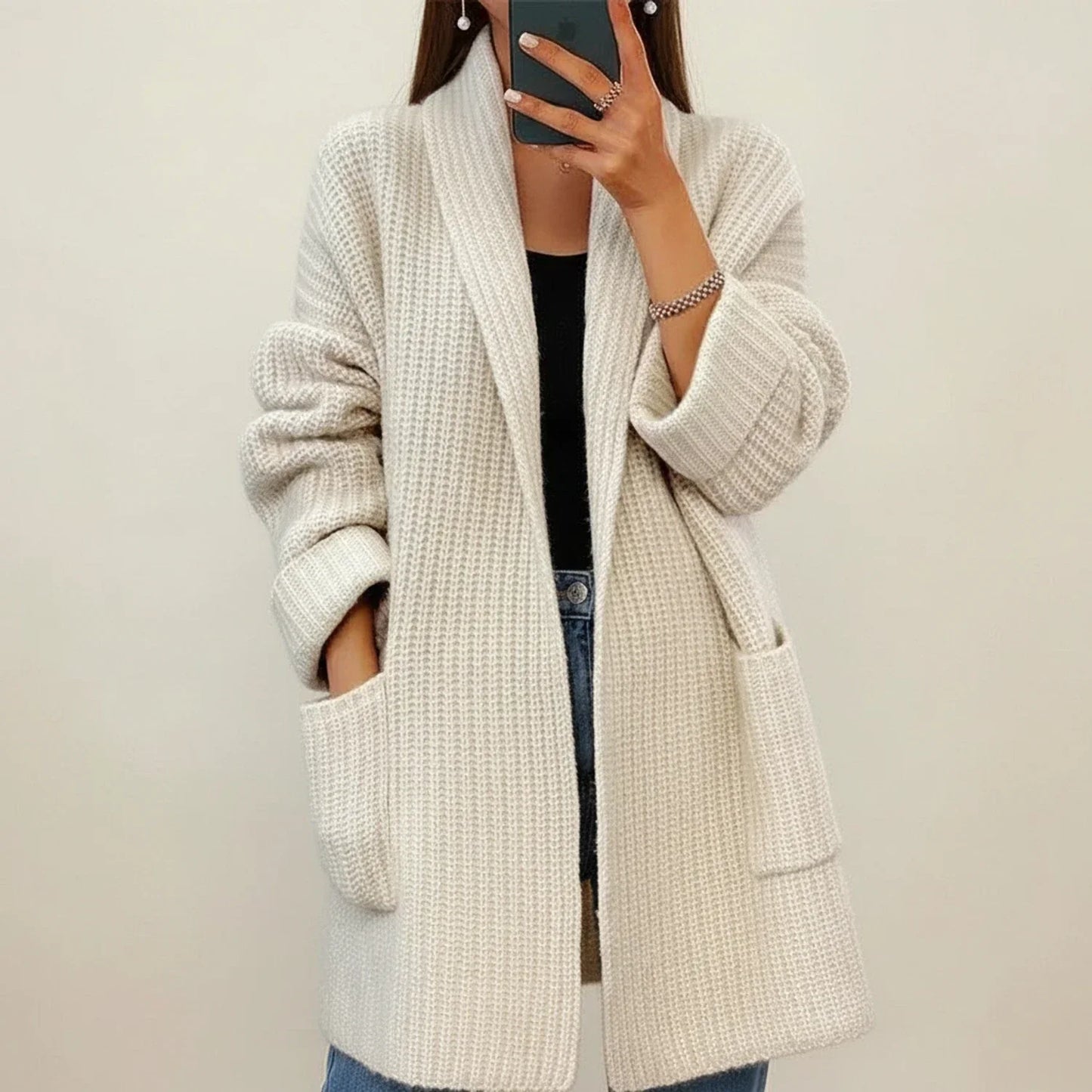 Ella | Ladies Lightweight Open Cardigan Sweater