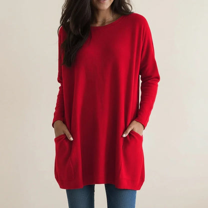Relaxed Fit Women's Spring Long Sleeve Blouse Top