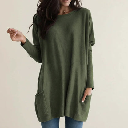 Relaxed Fit Women's Spring Long Sleeve Blouse Top